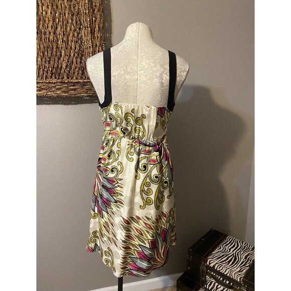 Anthropologie Alice & Trixie Wide Strap Summer Silk Dress Medium - Picture 4 of 7